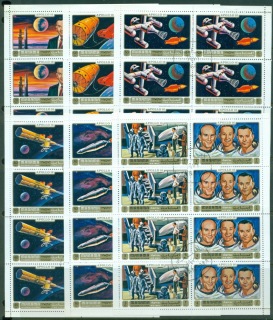 Manama-1972-Mi746-750-Apollo-16-Space-Mission-6xsheets-CTO