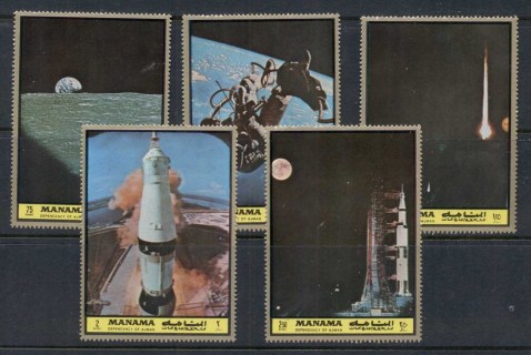 Manama-1972-Mi963-967-Man-in-Space-MUH