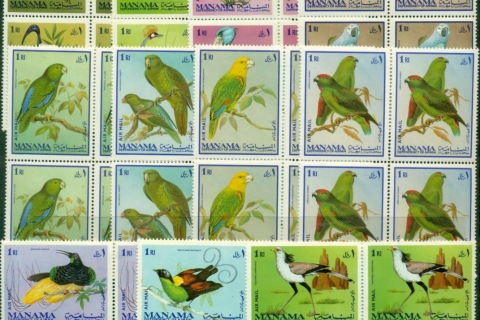 Manama-1969-Mi159-169-Birds-Block-4-MLH