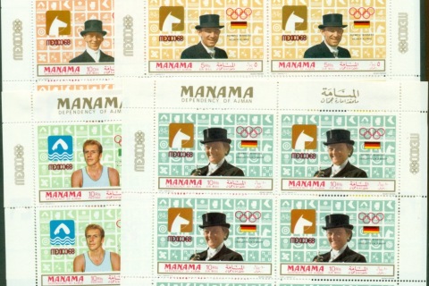 Manama-1969-Mi204-209-Summer-Olympics-Mexico