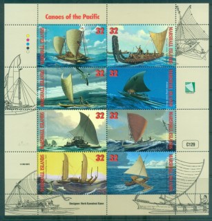 Marshall-Is-1998-Canoes-of-the-Pacific-sheetlet-MUH