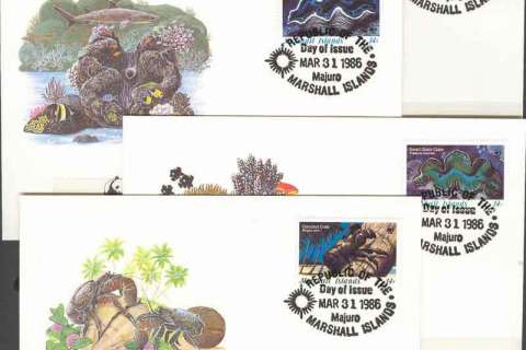 Marshall-is-1986 WWF Coral Life FDCs
