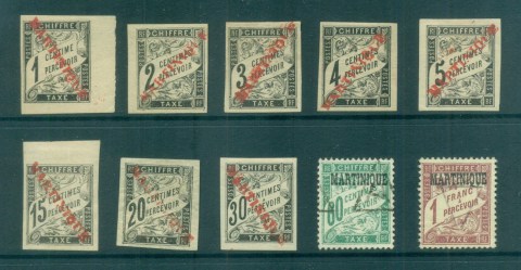 Martinique-1887-on-Postage-Dues-unofficial-MLH-FU