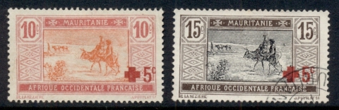 Mauritania 1915-18 Red Cross Surch