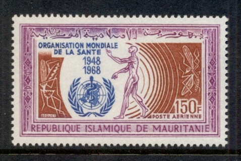 Mauritania 1968 WHO 20th Anniversary