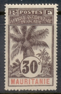 Mauritania 1906-7 Oil Palms 30c