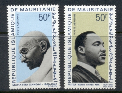 Mauritania 1968 Apostles of Peace, MLK Martin Luther King & Gandhi