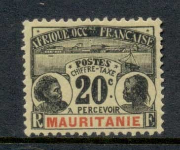 Mauritania 1906-07 Postage Dues 20c