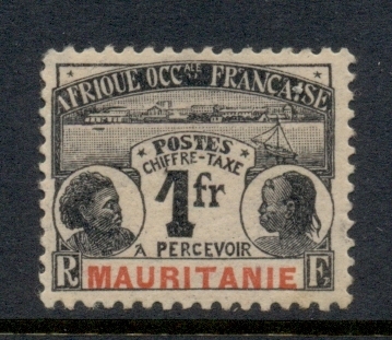 Mauritania 1906-07 Postage Dues 1f