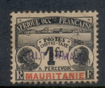 Mauritania 1906-07 Postage Dues 1f