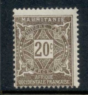 Mauritania 1914 Postage Dues 20c