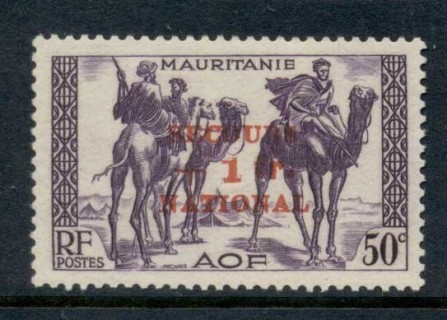 Mauritania 1941 Pictorials 50c Opt