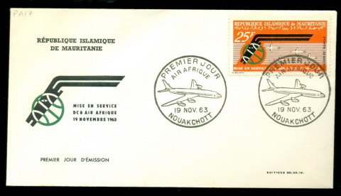 Mauritania 1963 Air Afrique FDC