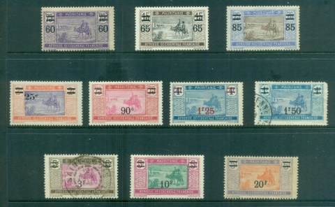 Mauritania 1922-27 Pictorials Surch