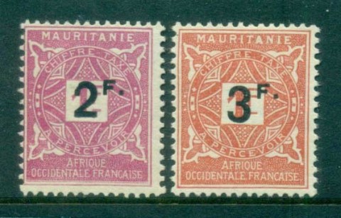 Mauritania 1927 Postage Dues surch