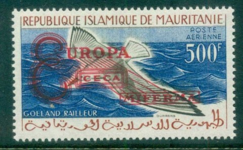 Mauritania 1962 Europa Opt on 500fr bird