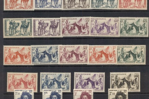 Mauritania 1938-40 Pictorials Asst, no 1.50fr red-brown