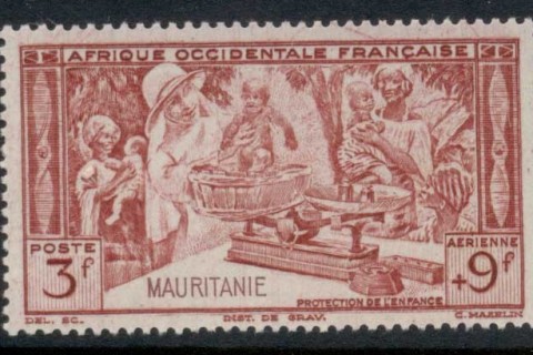 Mauritania 1942 Native Children Welfare Fund 3+9f