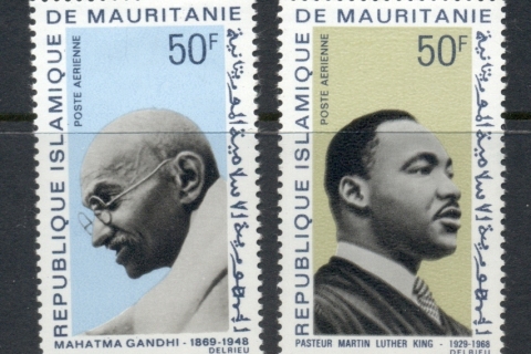 Mauritania 1968 Apostles of Peace, MLK Martin Luther King & Gandhi