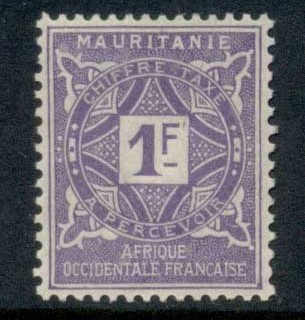 Mauritania 1914 Postage Dues 1f