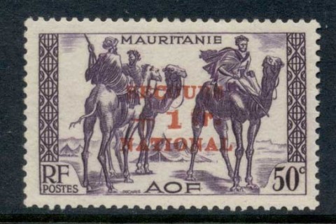 Mauritania 1941 Pictorials 50c Opt