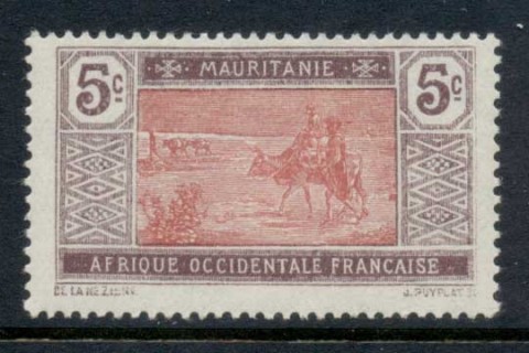 Mauritania 1913-38 Crossing desert 5c brown violet & rose