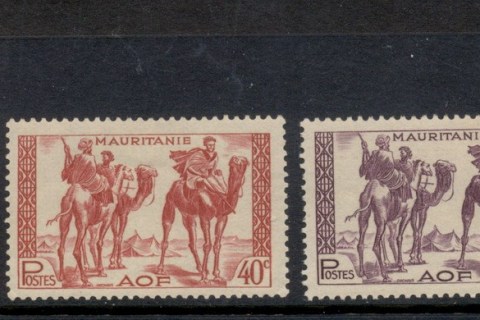 Mauritania 1943-44 Pictorials Redrawn