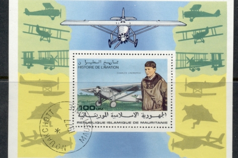 Mauritania 1977 Charles Lindberg, Spirit of St Louis MS