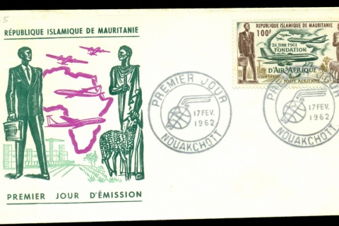 Mauritania 1962 Air Afrique FDC