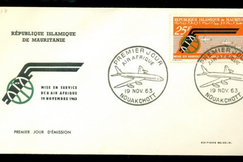 Mauritania 1963 Air Afrique FDC