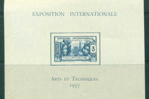 Mauritania 1937 Colonial Arts Expo MS