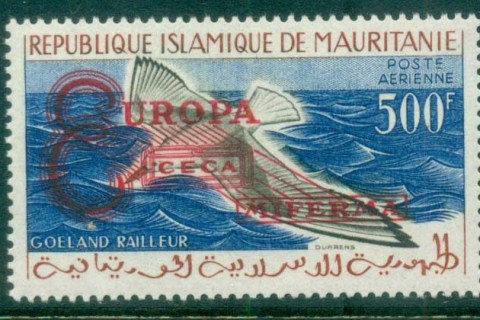Mauritania 1962 Europa Opt on 500fr bird