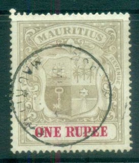 Mauritius-1907-Coat-of-Arms-1R-FU-lot78062