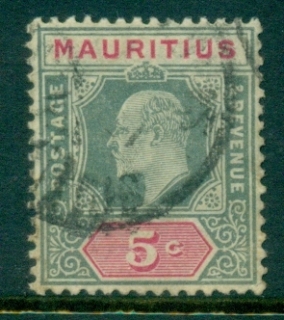 Mauritius-1910-KEVII-Portrait-5c-FU