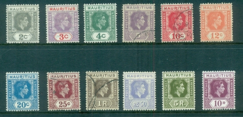 Mauritius-1938-43-KGVI-Portrait-Asst-MLH-FU