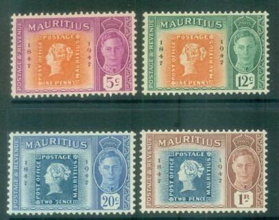 Mauritius-1948-Stamp-Centenary-MLH-lot78075