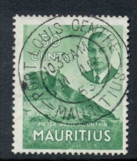 Mauritius-1950-KGVI-Pictorial-Pieter-Both-Mtn-50c-FU