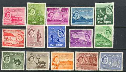 Mauritius-1953-QEII-Definitives-15-MLH-Lot10828