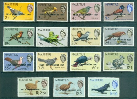 Mauritius-1965-Pictorials-Birds-Opt-Self-Government-MUH