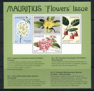 Mauritius-1977-Flowers-MS-MUH