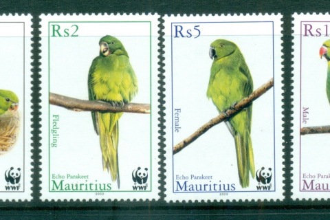 Mauritius-2003 WWF Mauritius Parakeet