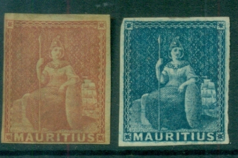Mauritius-1849-58-QV-Britania-MNG