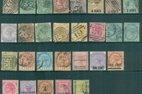 Mauritius-1863on-QV-Assorted-Oddments-faults-MH-FU