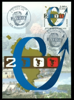 Mayotte 1999 New Year 2000 Maxicard