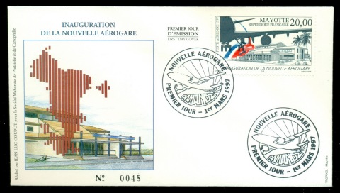 Mayotte 1997 Opening of New Air Terminal FDC