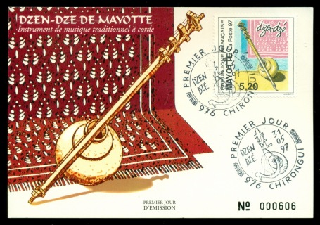 Mayotte 1997 Dzen-Dze Musical Instrument Maxicard