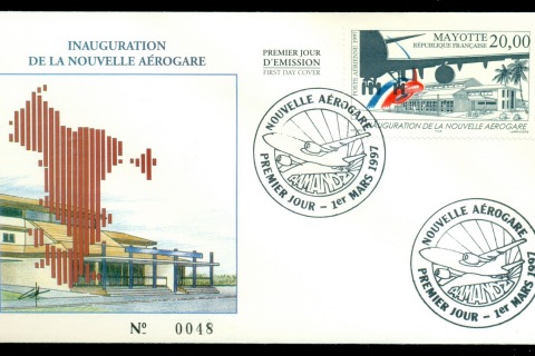Mayotte 1997 Opening of New Air Terminal FDC