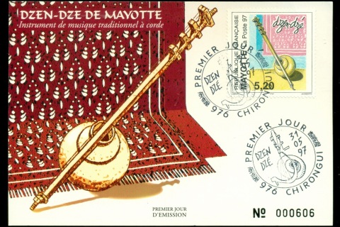 Mayotte 1997 Dzen-Dze Musical Instrument Maxicard