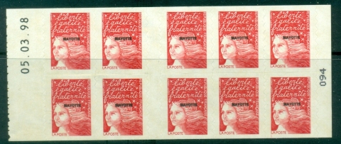 Mayotte-1997-Marianne-3ft-booklet-MUH