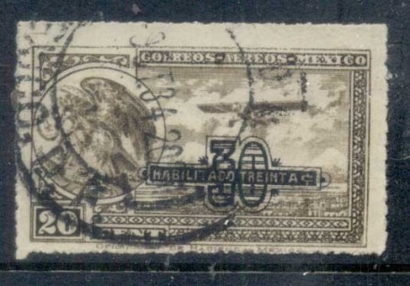 Mexico-1932-30c-on-20c-Airmail